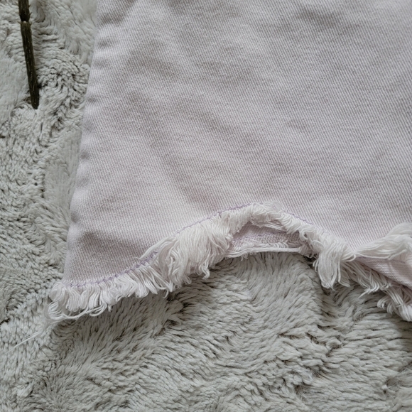 ✨️CL Le Lis Lavender Purple Raw Curve Hem Full Zip Up Cotton Skirt Size S - Picture 7 of 12